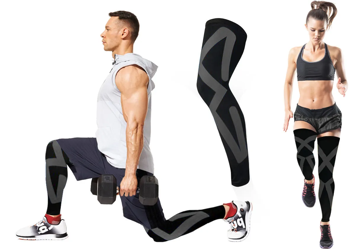 2-Pack: Kinesio Tape Knee and Calf Compression Sleeves
