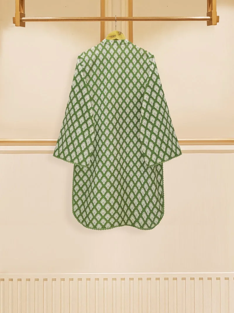 3-Pc-Summer Blossom Digital Lawn Ensemble in Green