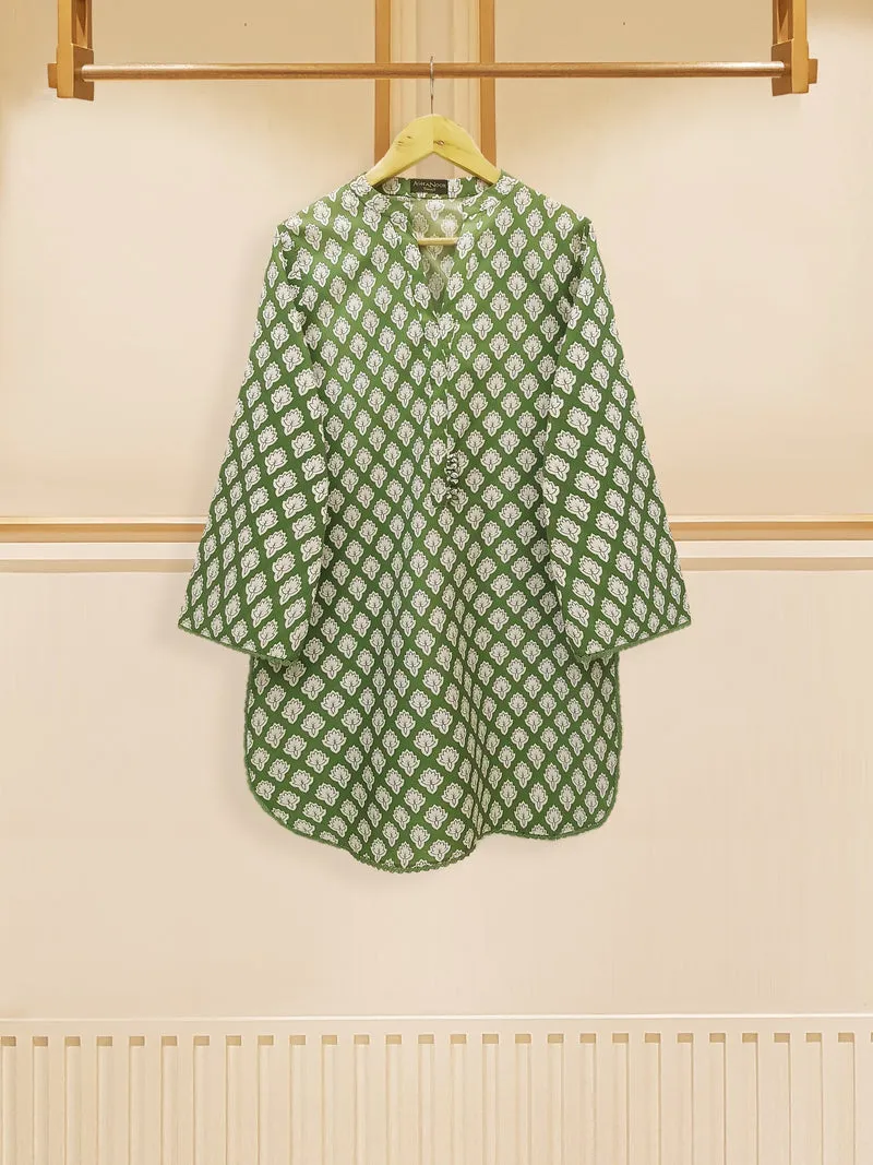 3-Pc-Summer Blossom Digital Lawn Ensemble in Green