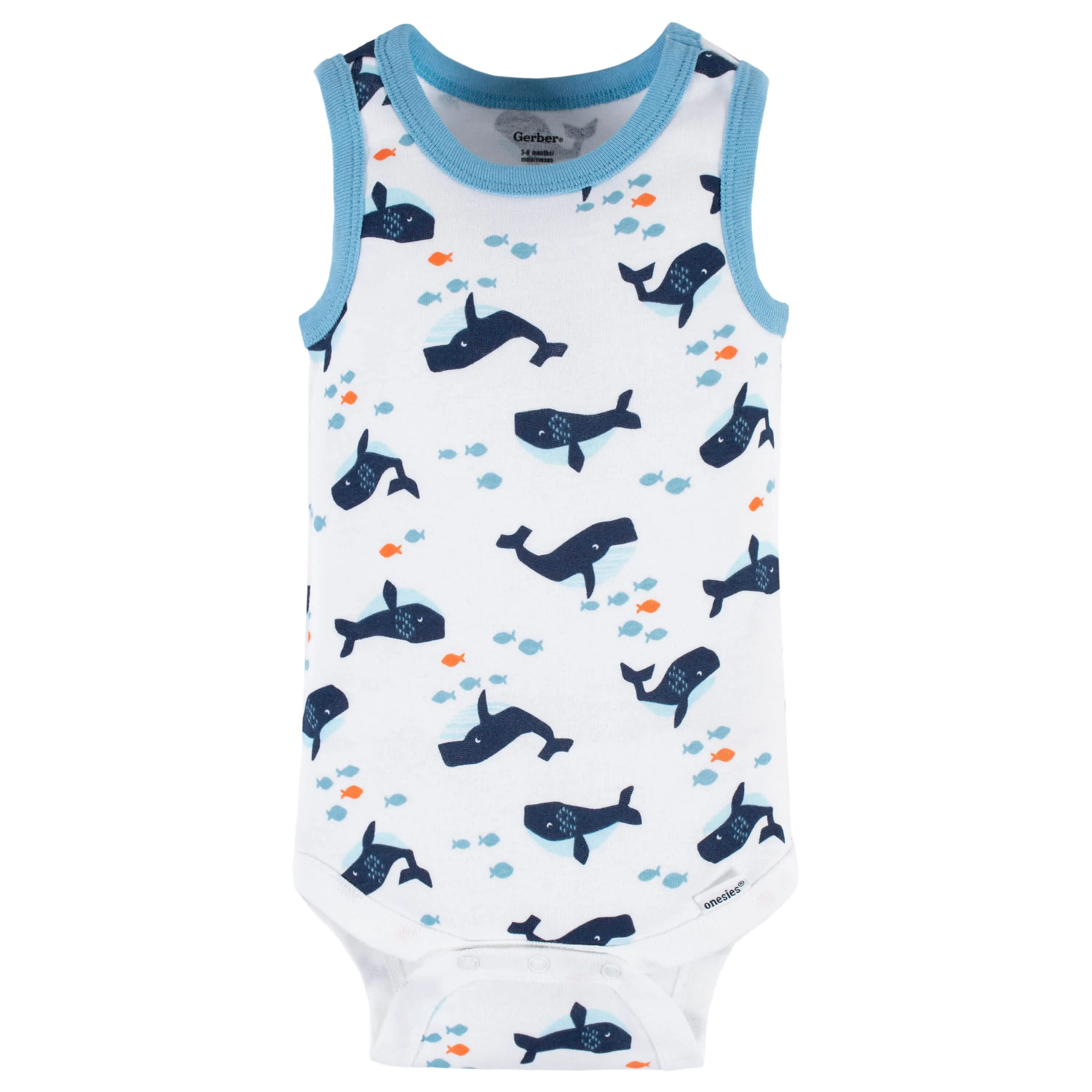 4-Pack Baby Boys Sea Friends Tank Onesies® Bodysuits