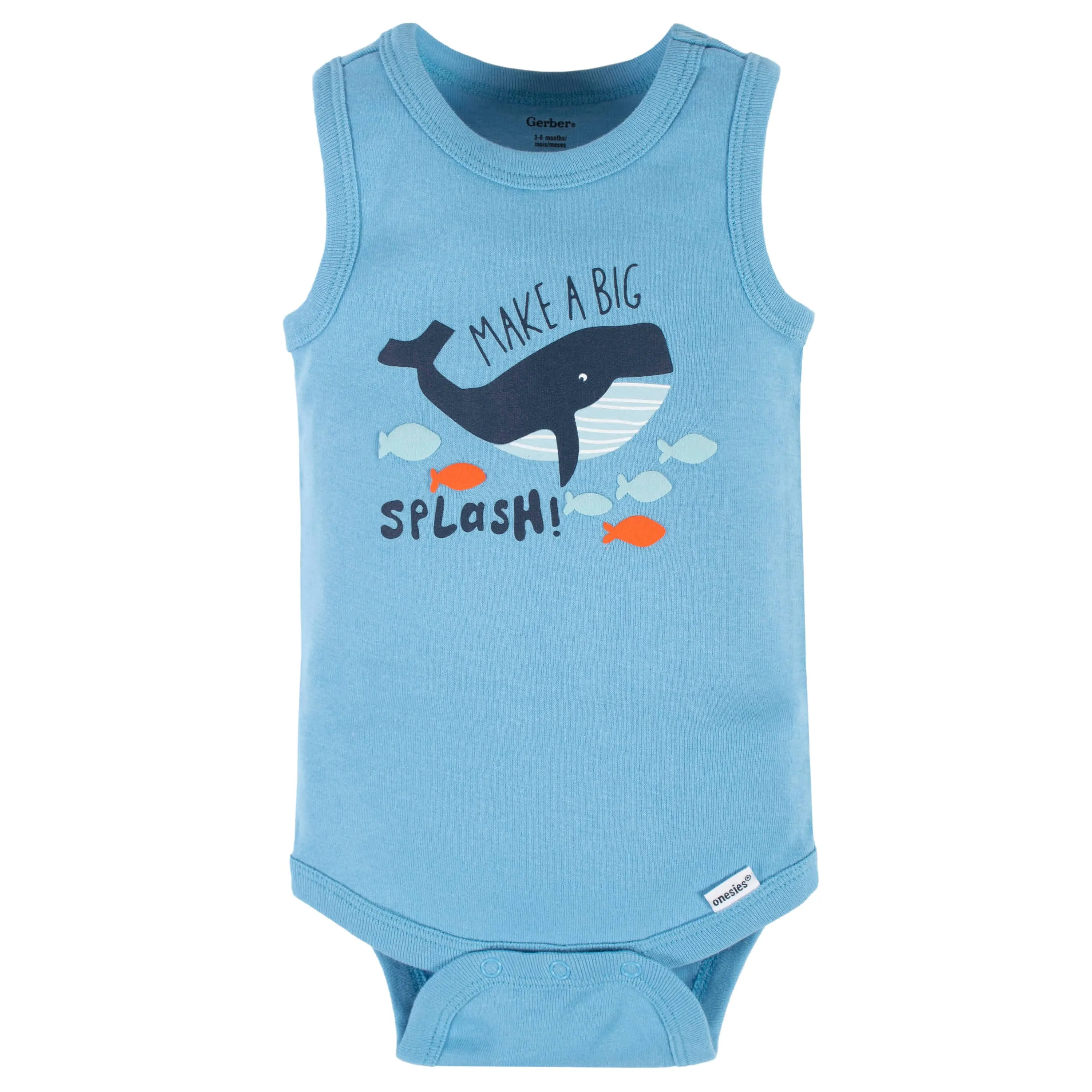 4-Pack Baby Boys Sea Friends Tank Onesies® Bodysuits