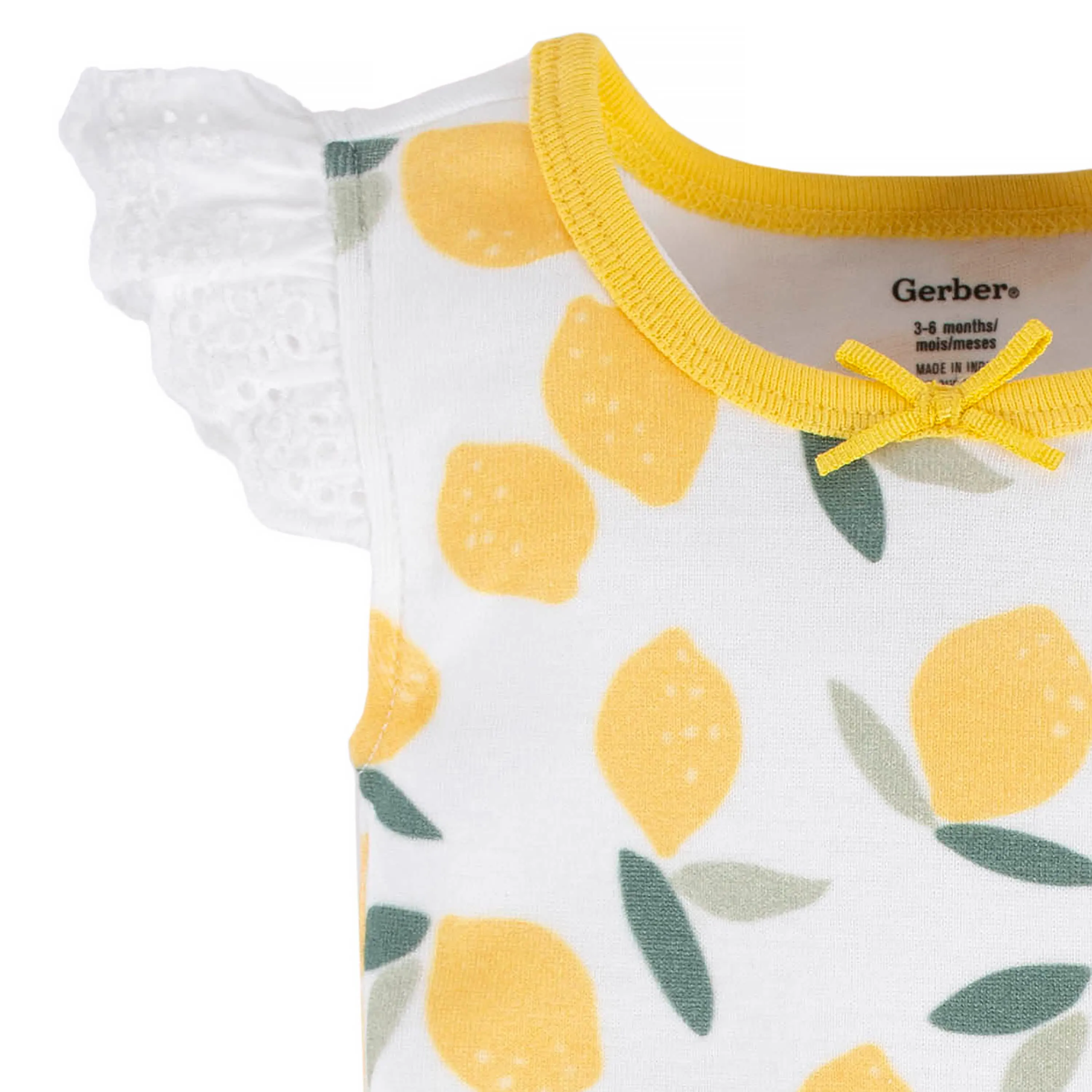 4-Pack Baby Girls Lemon Squeeze Tank Onesies® Bodysuits
