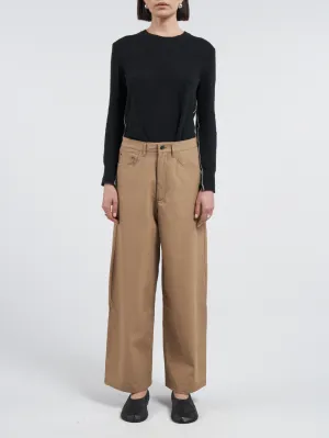 5 Pocket Wide Leg Jean in Camel