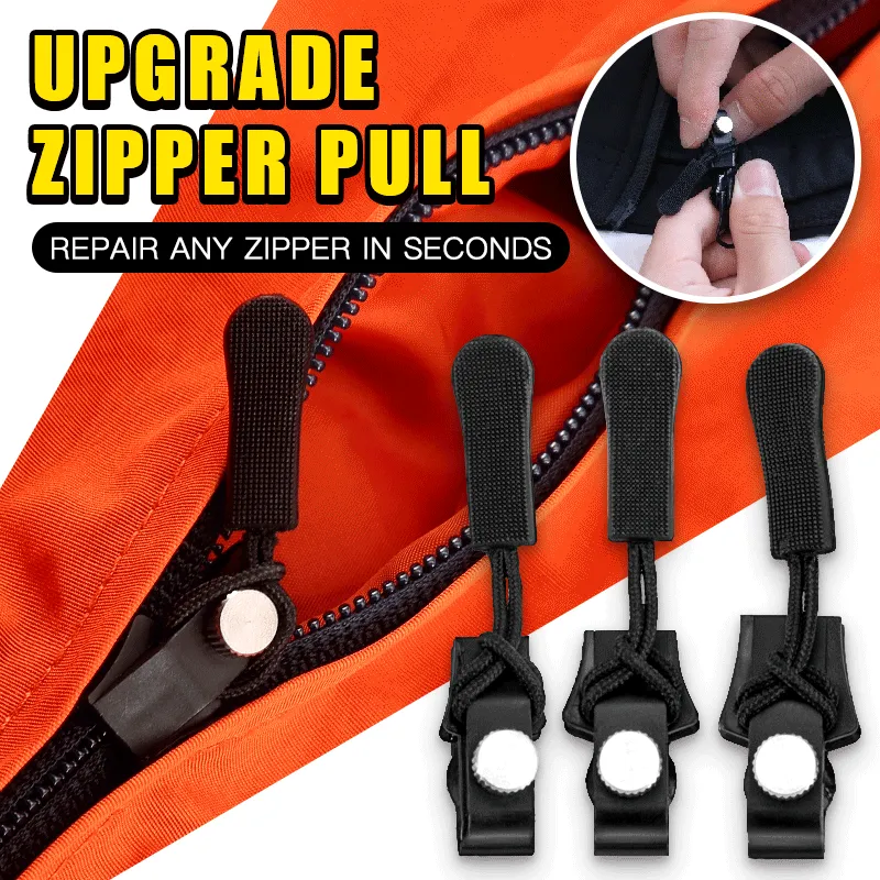 9pcs Universal Zipper Head Instant Repair Kit Replacement Zipper Slip Rescue Zipper Heads for 3 Different Sizes