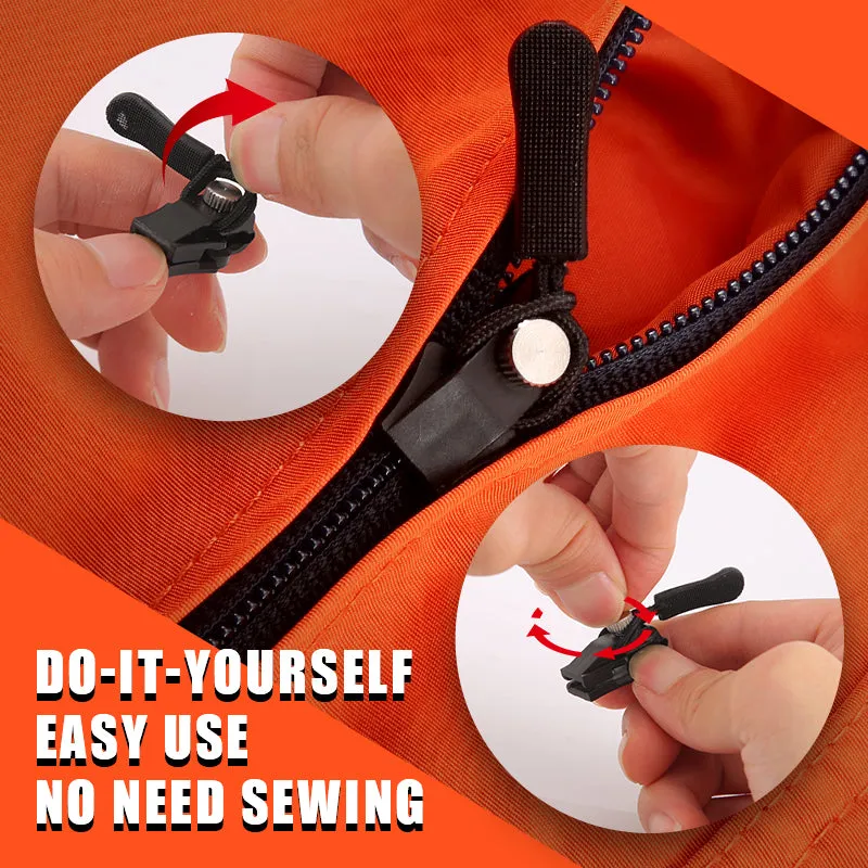 9pcs Universal Zipper Head Instant Repair Kit Replacement Zipper Slip Rescue Zipper Heads for 3 Different Sizes
