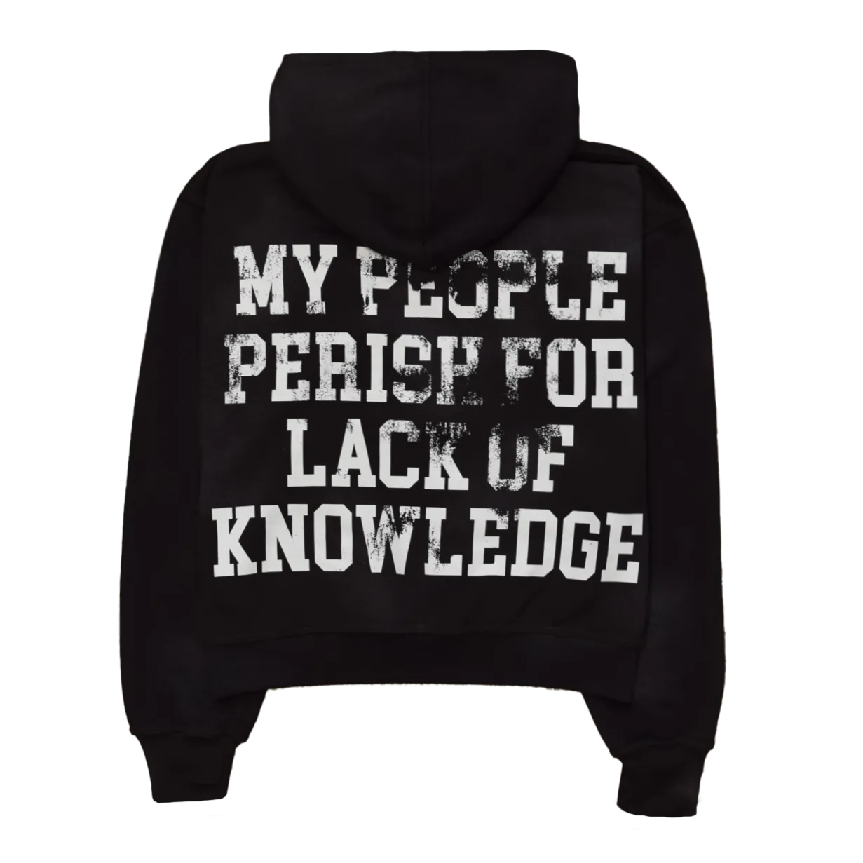 Academy Sun Faded Zip-Up Hoodie- Black