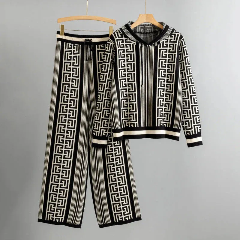 Ameline™ | Hoodie and Knit Pants Ensemble