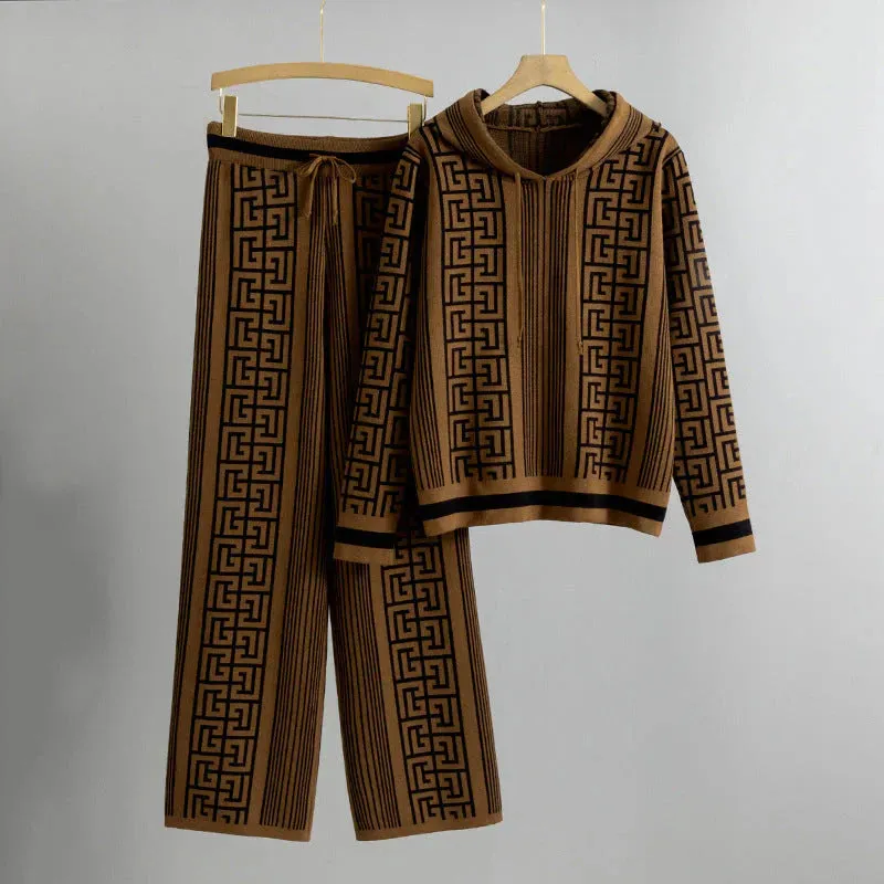 Ameline™ | Hoodie and Knit Pants Ensemble