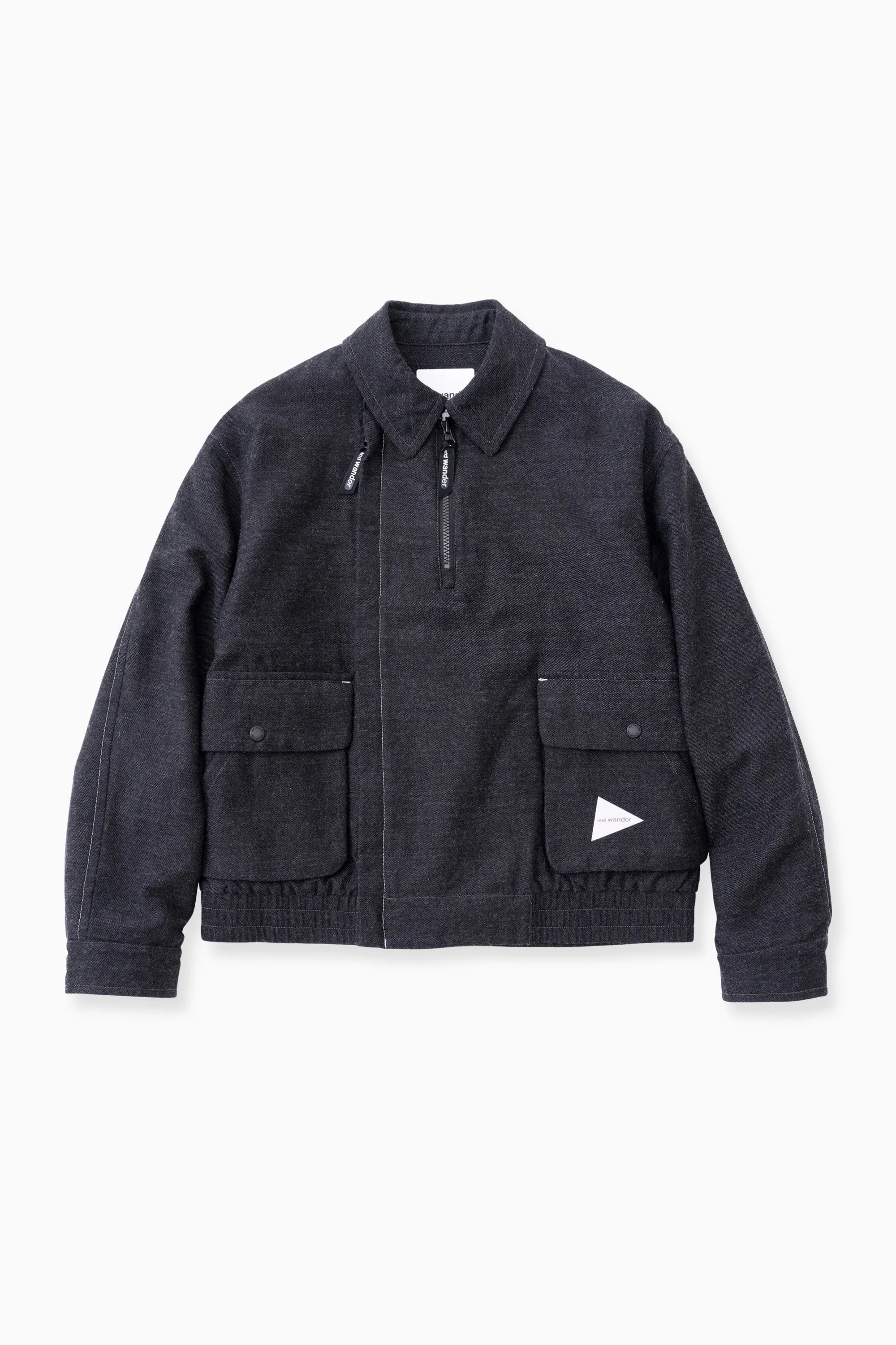 and wander - Zip Up C/W Blouson / Jacket - Dark Grey
