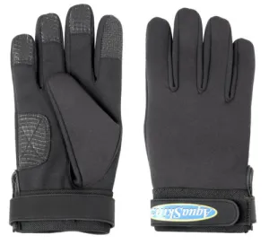 Aquaskinz Black Thunder Fishing Gloves Size MEDIUM