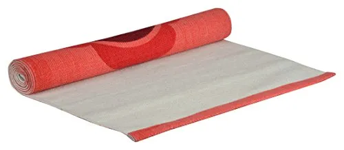 Arka Kaivalyadhama Muladhara Chakra Natural Handmade Cotton Yoga Exercise Mat for Men & Women. (Red) Dimensions- 72 X 24 Inch,4 mm Thick
