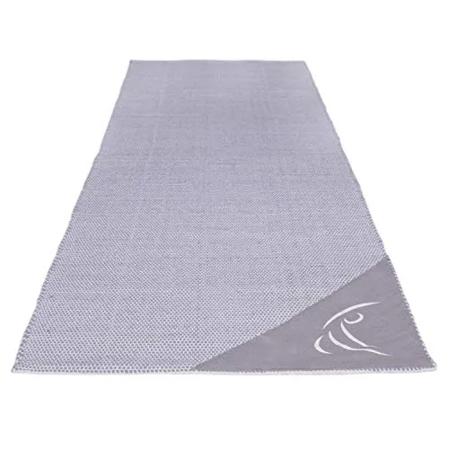 Arka Veerbhadrasana Natural Cotton Yoga Exercise Mat for Men & Women.(Grey) Dimensions- 72 X 24 Inch,4 mm Thick