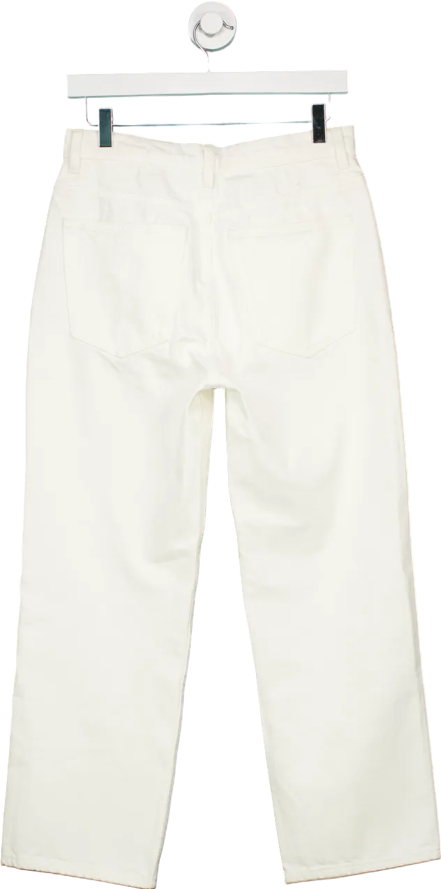 Arket White Straight Cropped Jeans UK W32