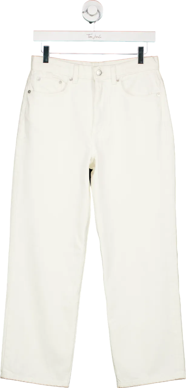 Arket White Straight Cropped Jeans UK W32