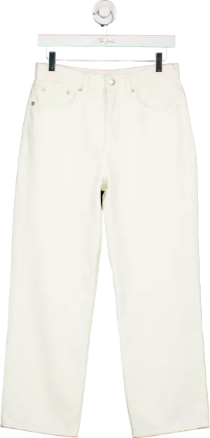 Arket White Straight Cropped Jeans UK W32