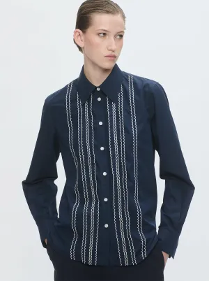 ARLETTY Embroidered shirt Navy