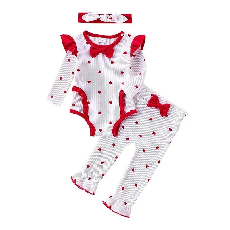 Baby Girl  Romper 3 Piece Set