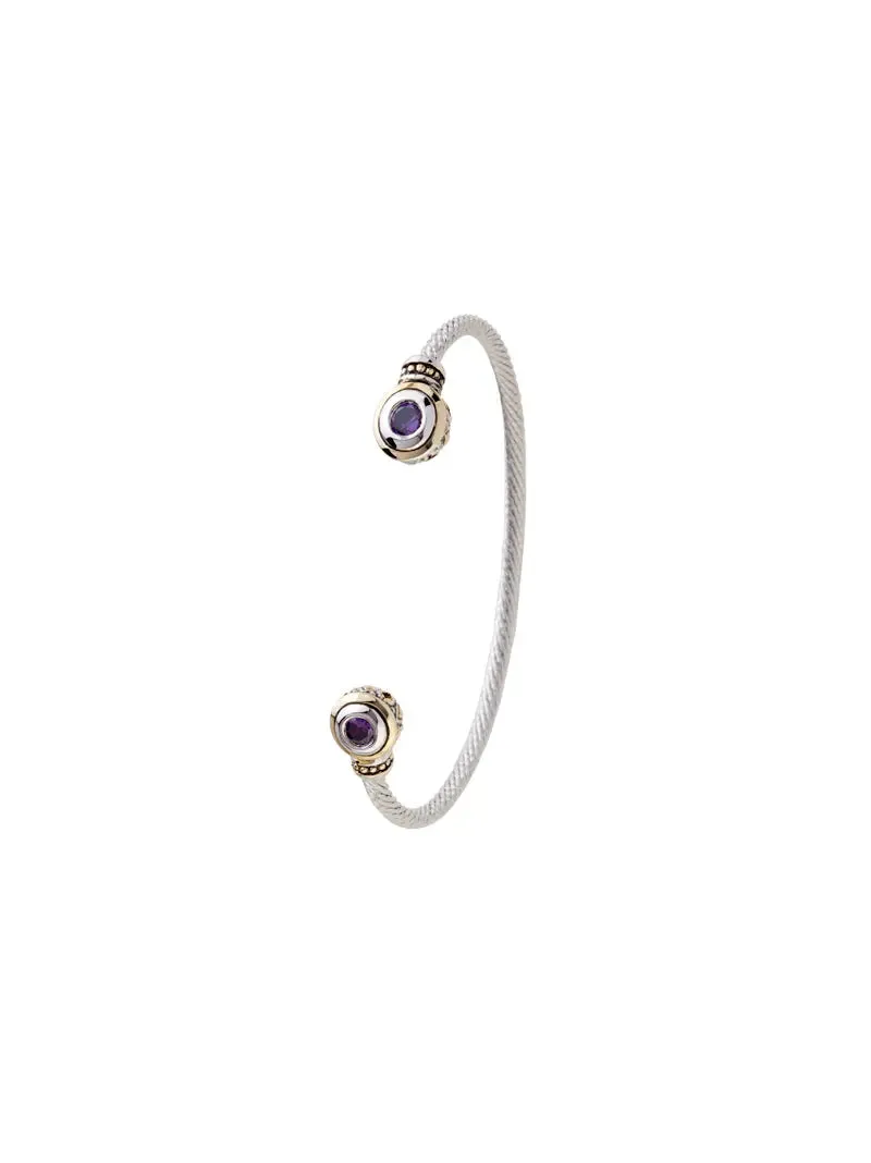 Beijos Collection - Two-Stone Small Cuff Bracelet