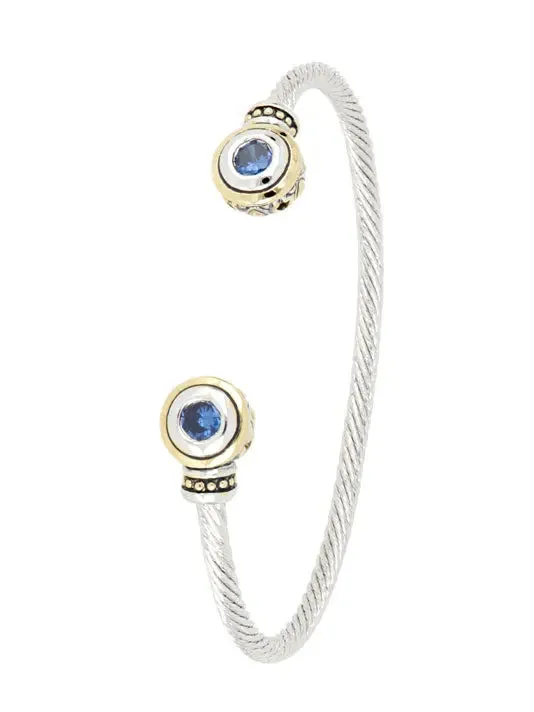 Beijos Collection - Two-Stone Small Cuff Bracelet
