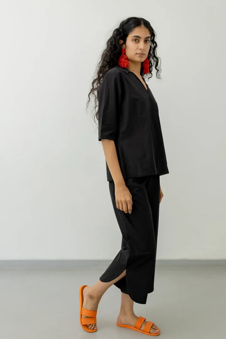 Black Poplin Co ord