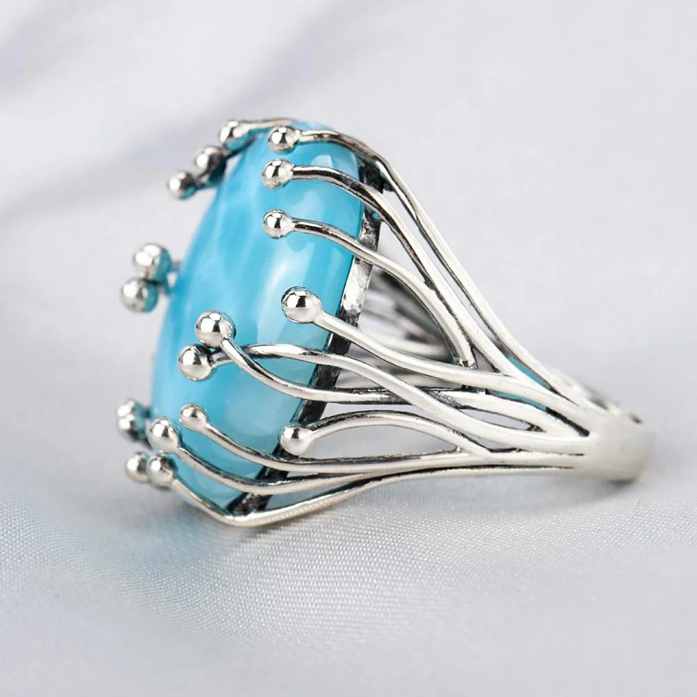 Blue Stone And Special Design Ring