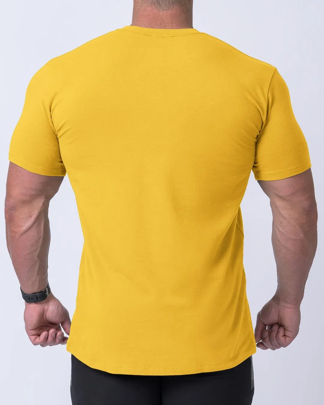 Box Logo Casual Tee - Mango / Black