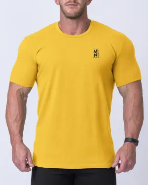 Box Logo Casual Tee - Mango / Black