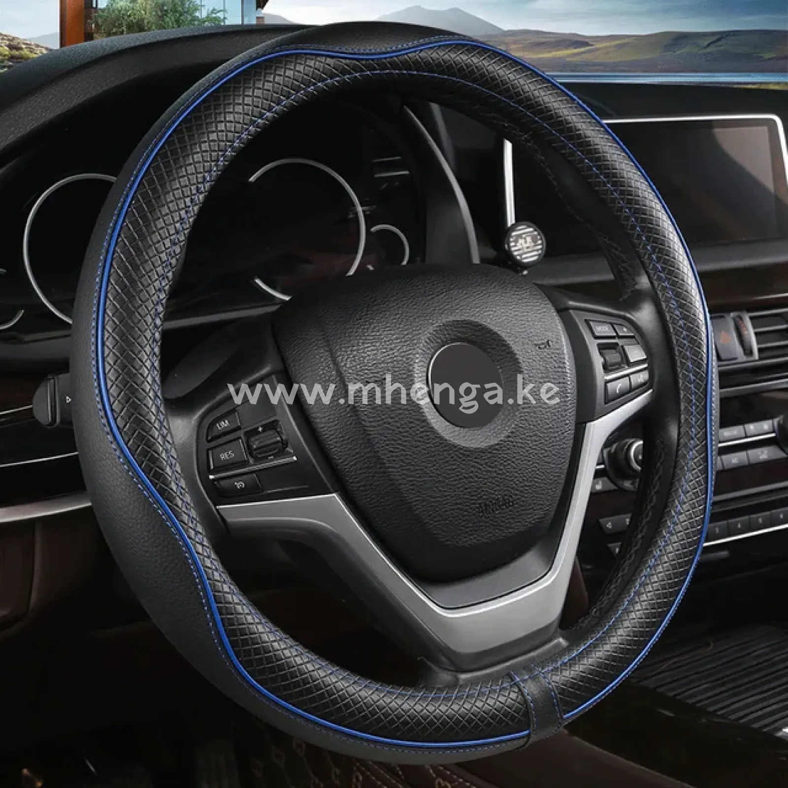 Car Steering Wheel Cover, Anti-Slip, Safety, Soft, Breathable, Heavy Duty, Thick, Full Surround, Sports Style