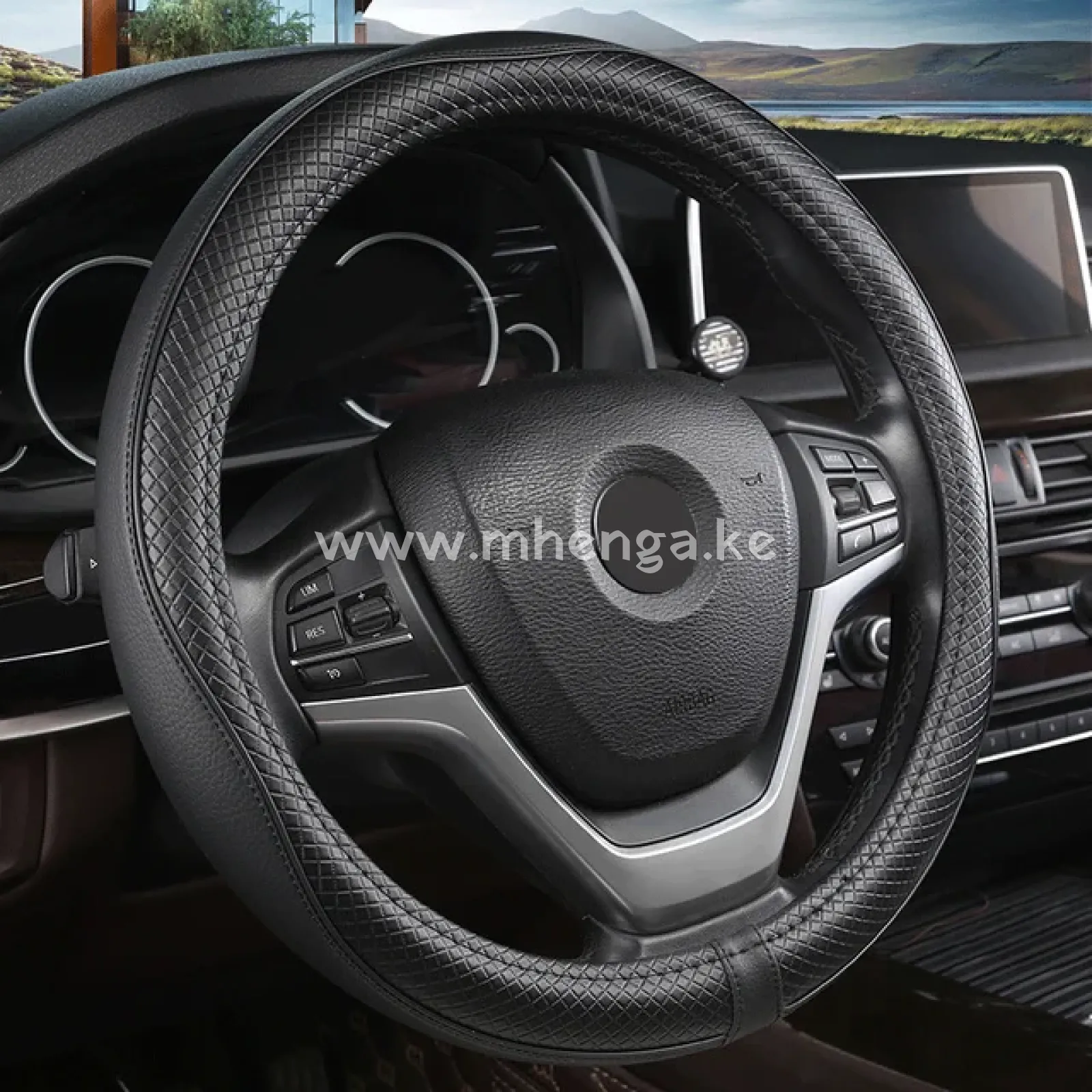 Car Steering Wheel Cover, Anti-Slip, Safety, Soft, Breathable, Heavy Duty, Thick, Full Surround, Sports Style