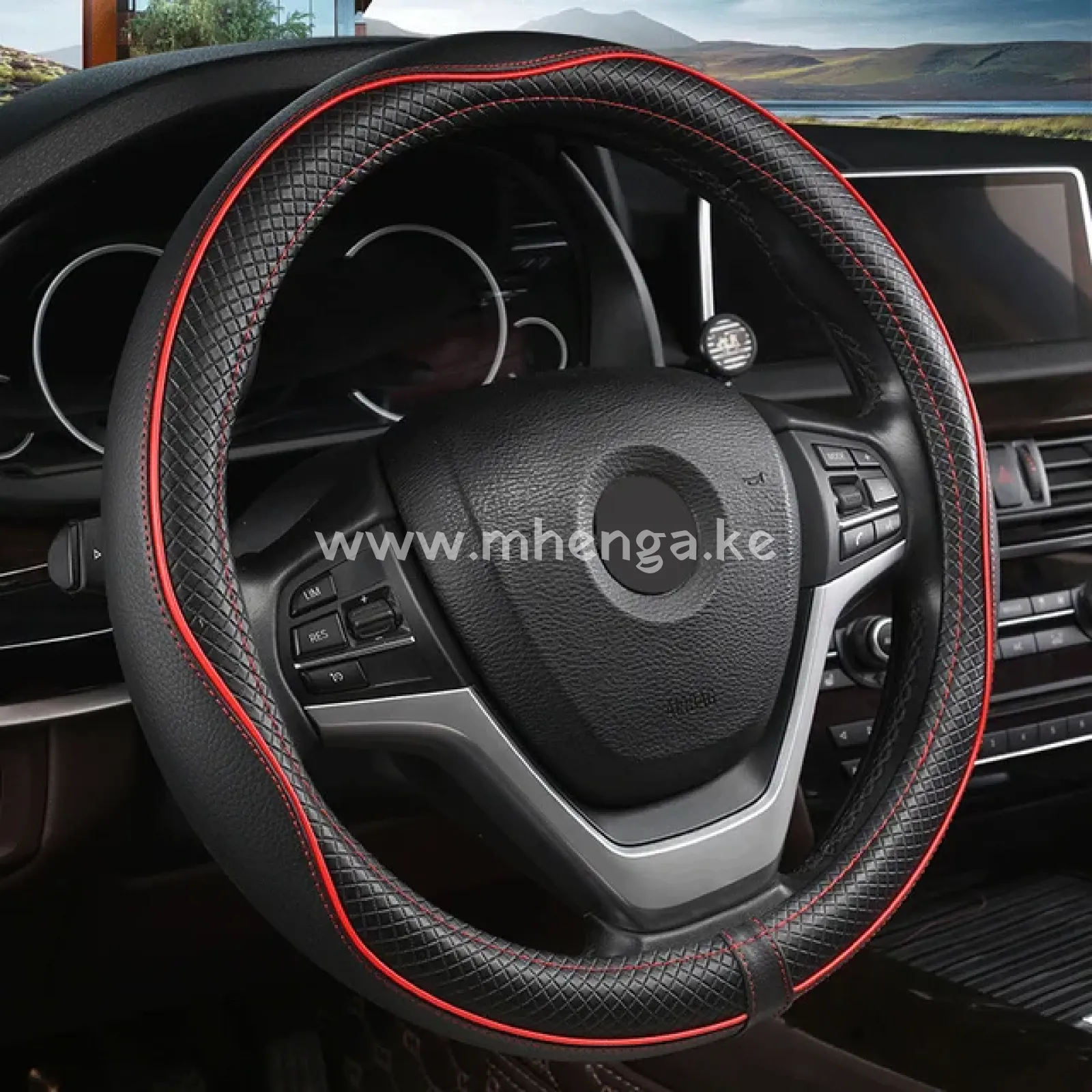 Car Steering Wheel Cover, Anti-Slip, Safety, Soft, Breathable, Heavy Duty, Thick, Full Surround, Sports Style