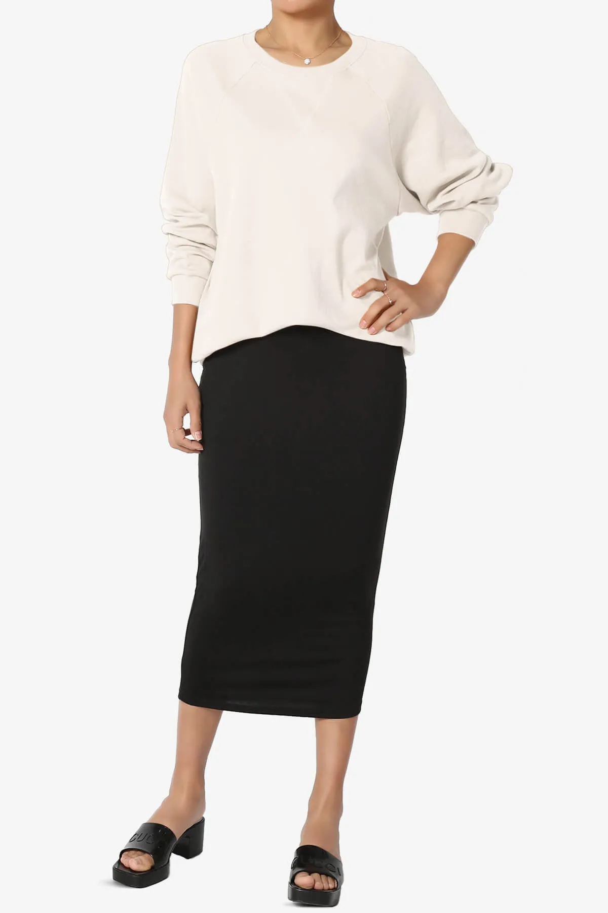 Carlene Cotton Raglan Sleeve Pullover Top