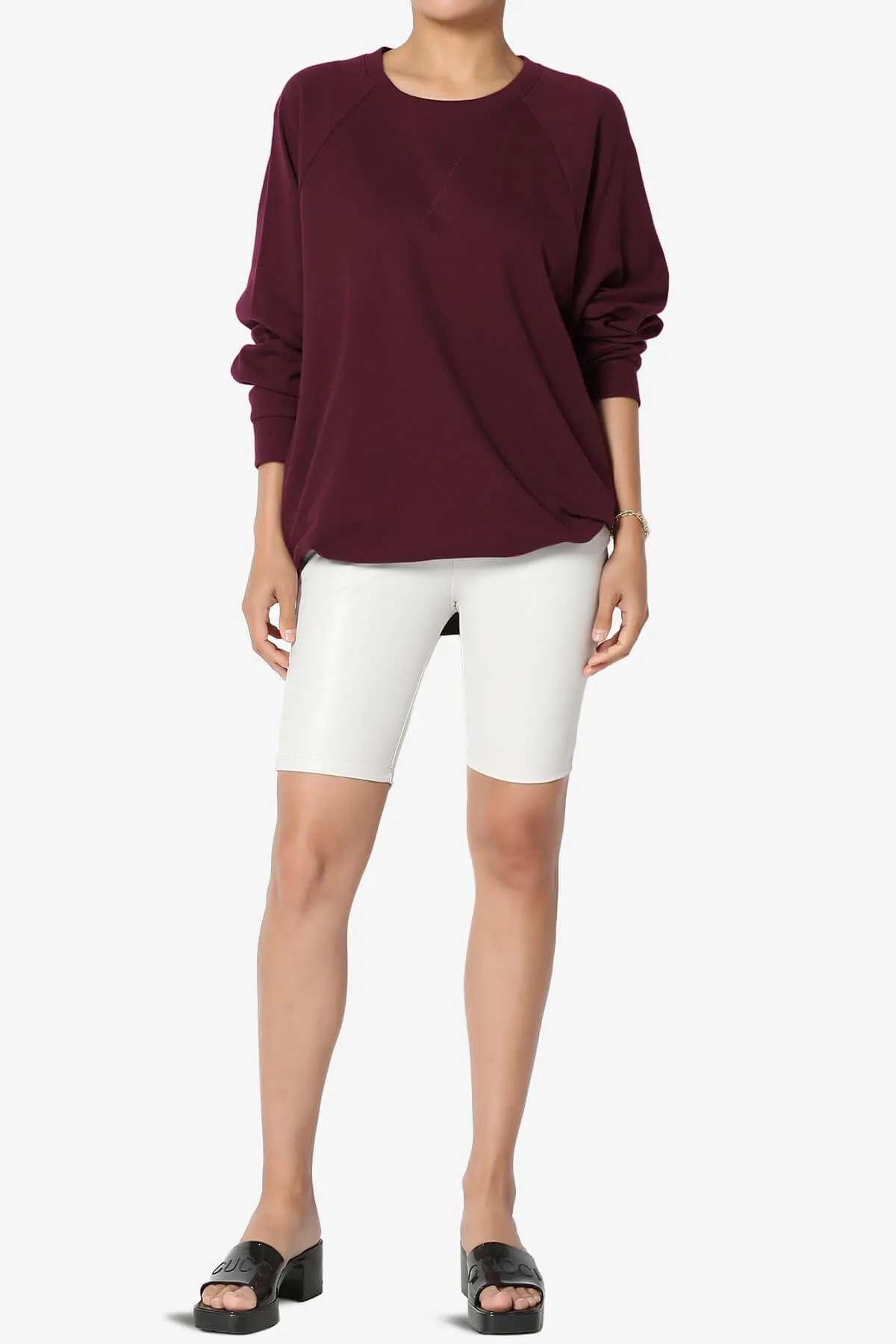 Carlene Cotton Raglan Sleeve Pullover Top