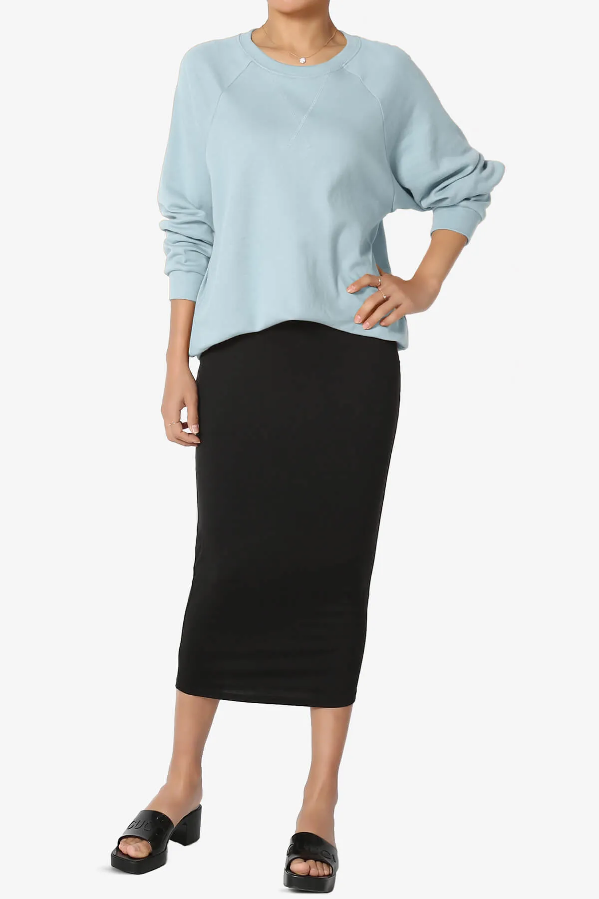 Carlene Cotton Raglan Sleeve Pullover Top