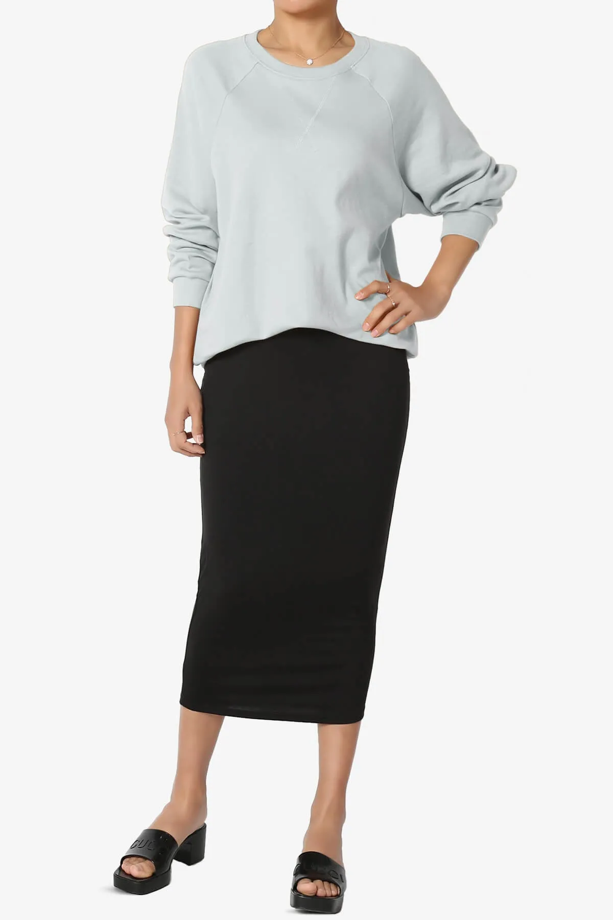 Carlene Cotton Raglan Sleeve Pullover Top