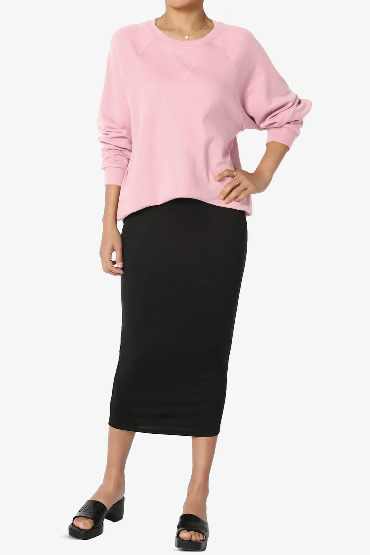Carlene Cotton Raglan Sleeve Pullover Top