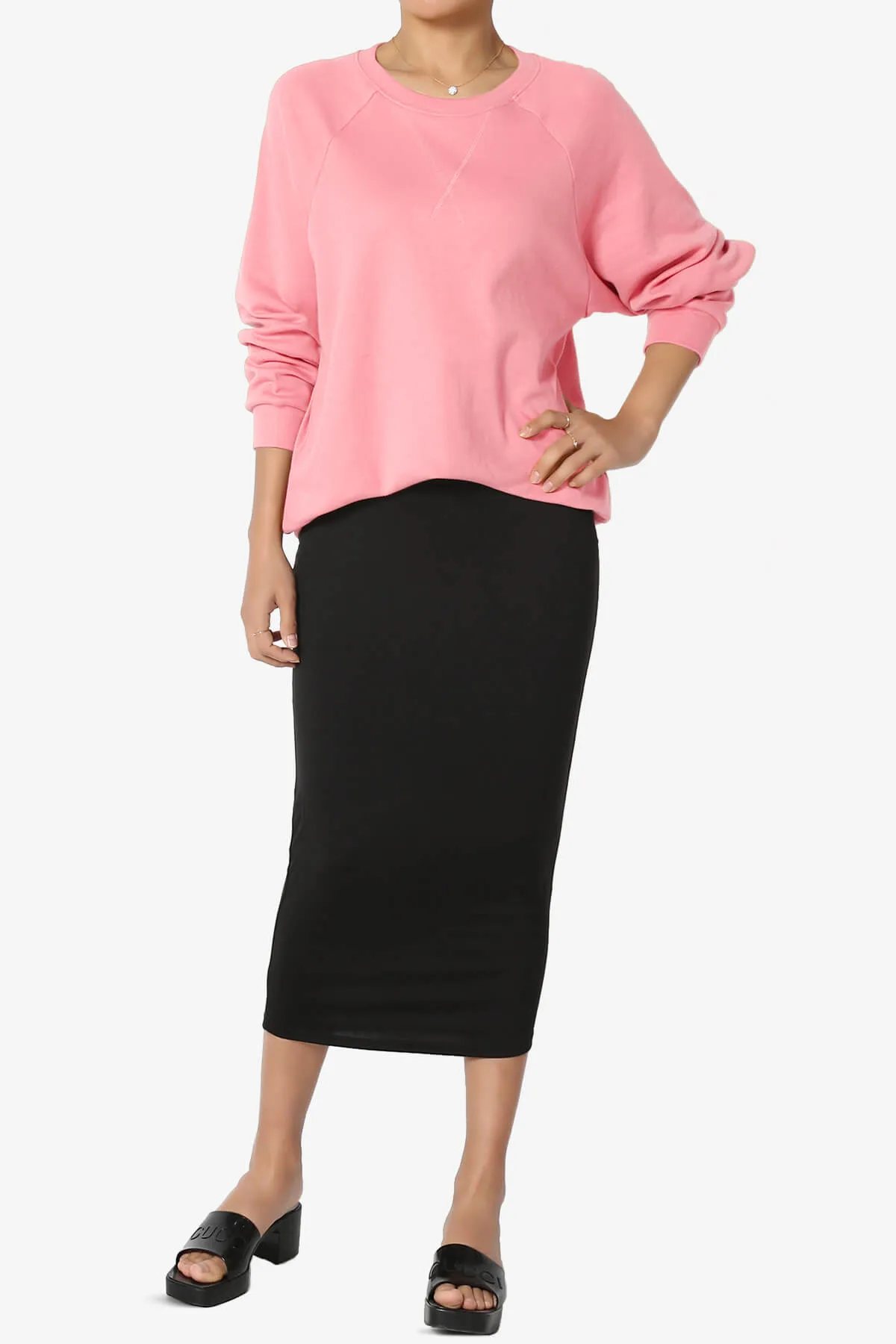 Carlene Cotton Raglan Sleeve Pullover Top