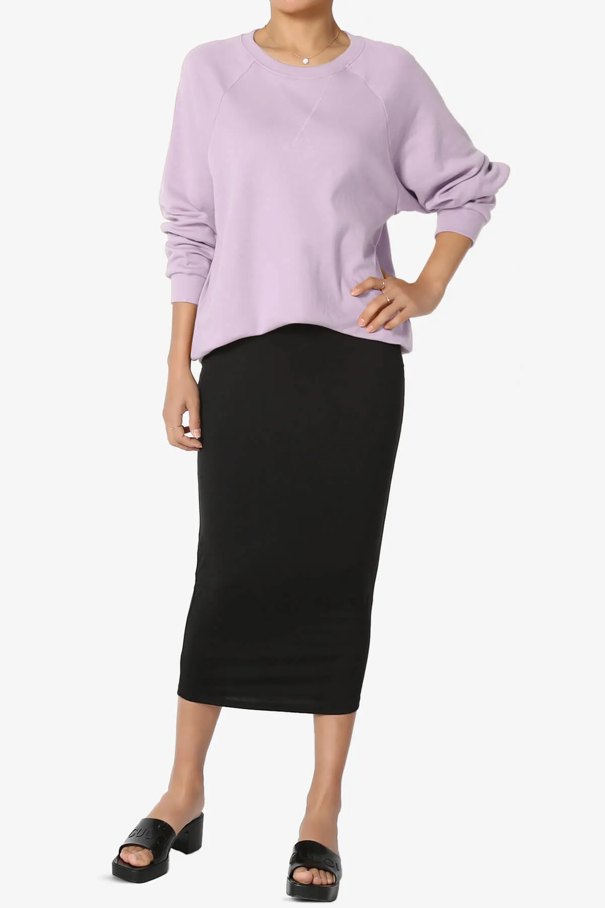 Carlene Cotton Raglan Sleeve Pullover Top