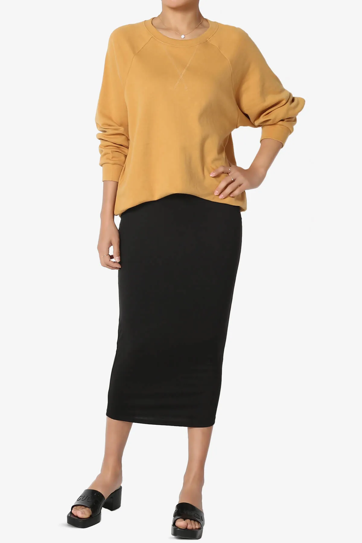 Carlene Cotton Raglan Sleeve Pullover Top