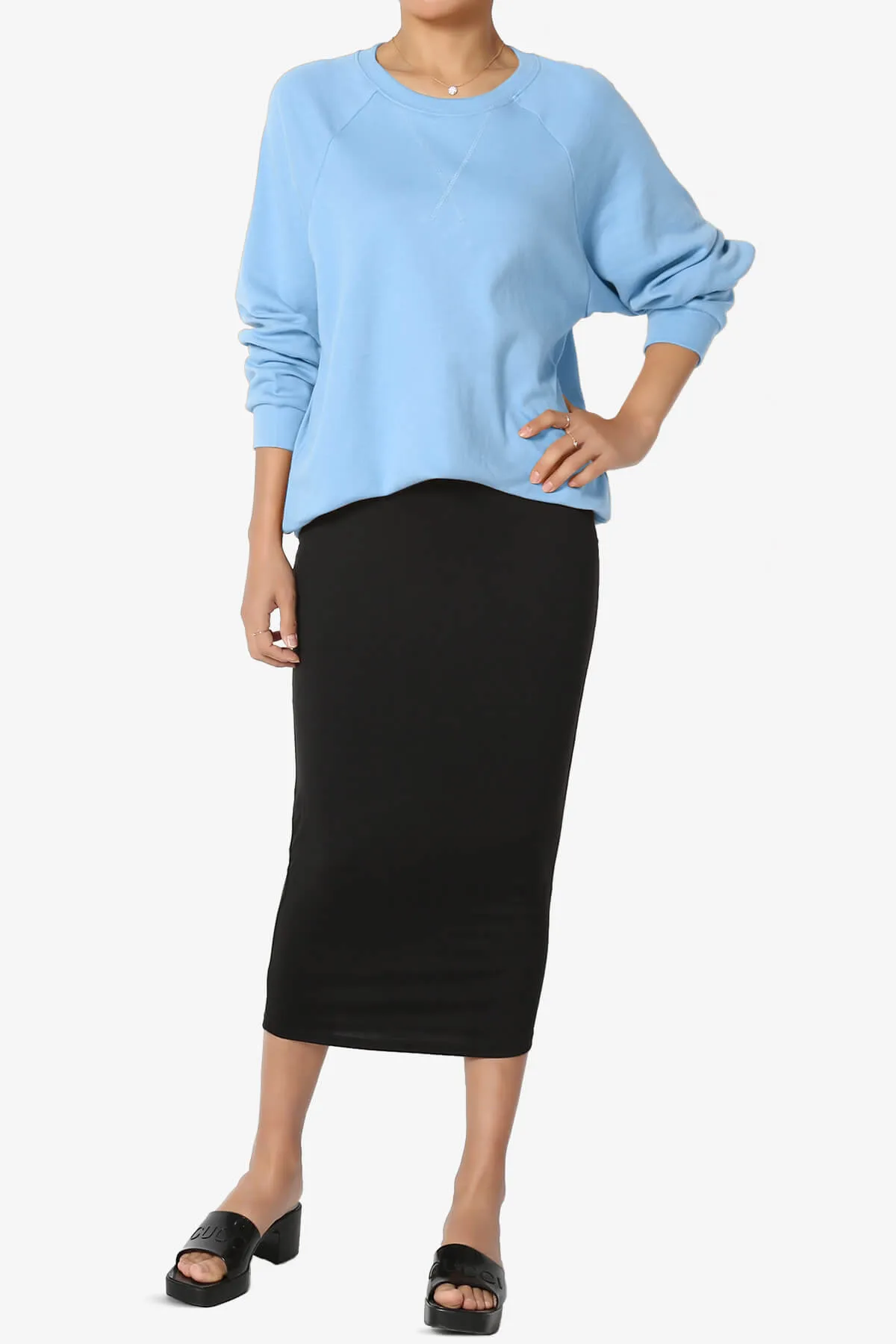 Carlene Cotton Raglan Sleeve Pullover Top
