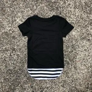 Carrington Kids - Stripe Tall Tee | White or Black