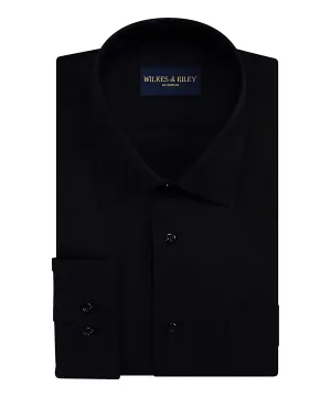 Classic Fit Navy Spread Collar Non-Iron Dress Shirt