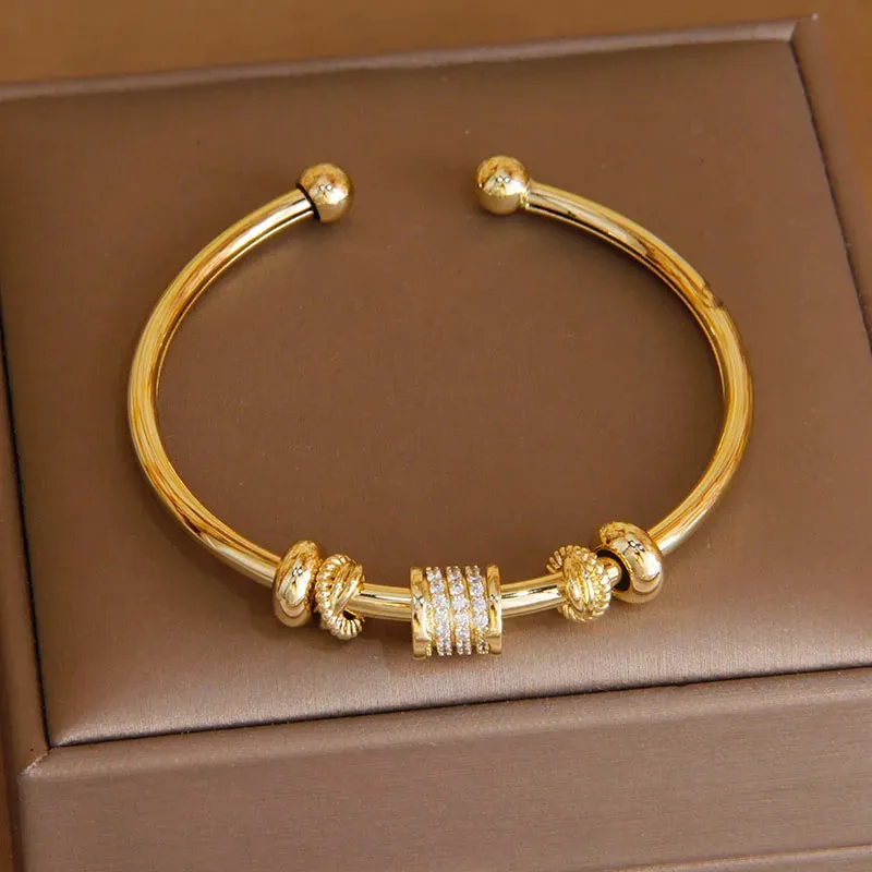 Classical Crystal Cubic Zircon Cross Bangles & Bracelet