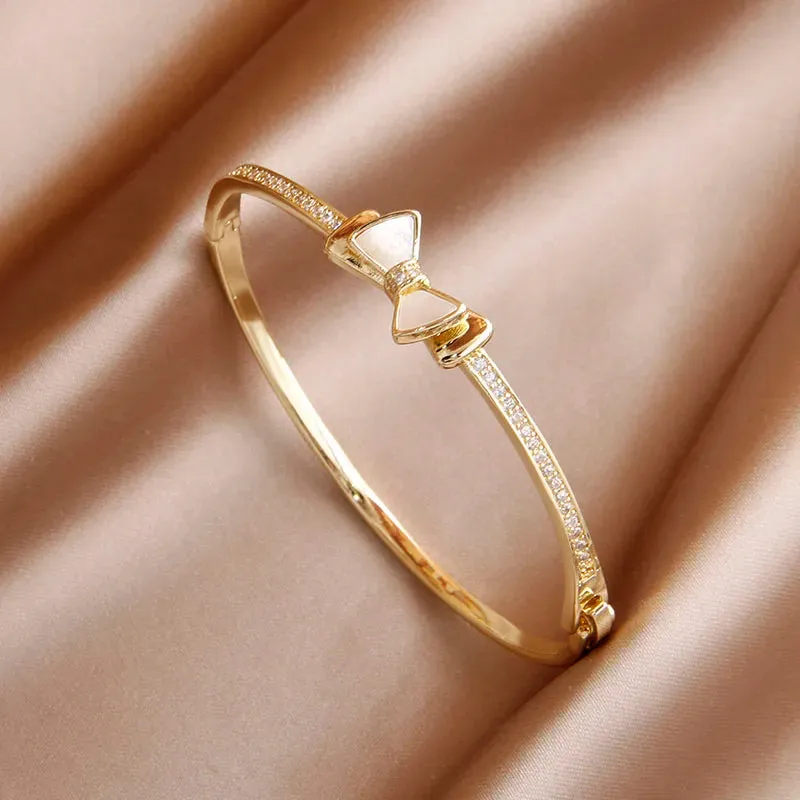 Classical Crystal Cubic Zircon Cross Bangles & Bracelet