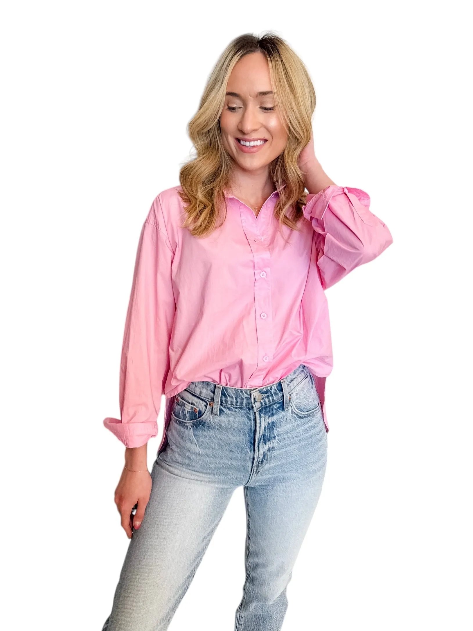 Classically Cute Button Up in Cotton Candy