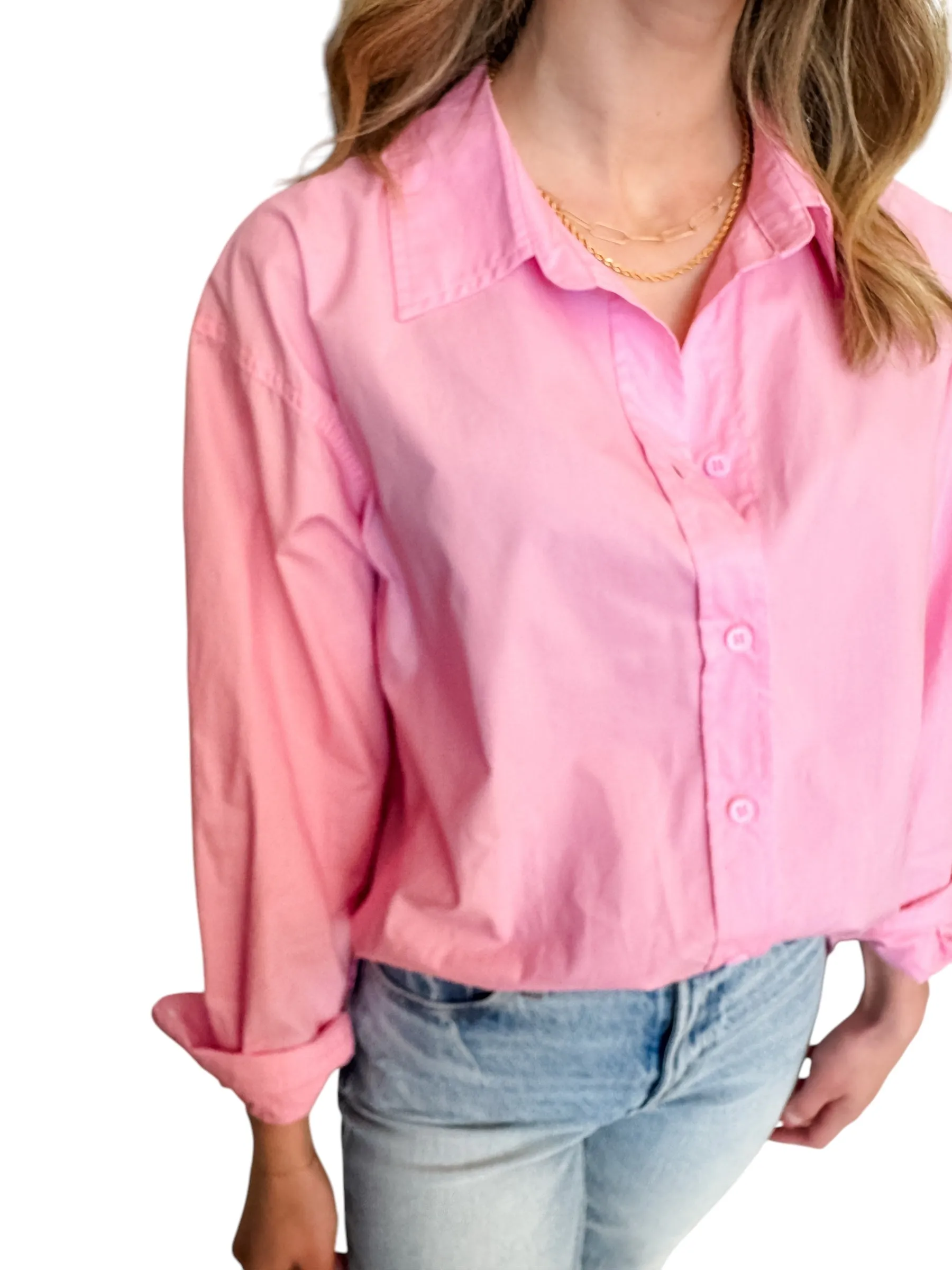 Classically Cute Button Up in Cotton Candy