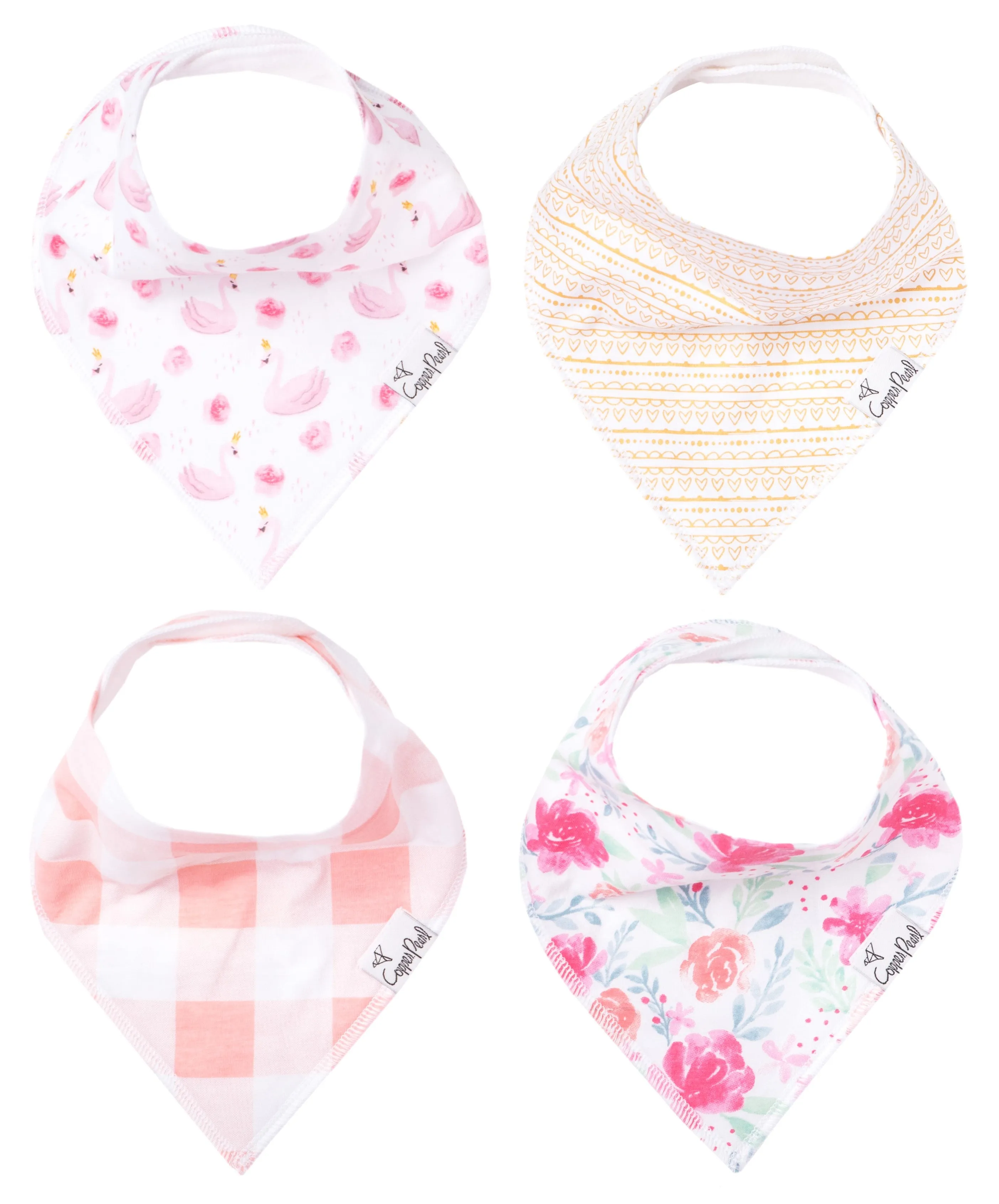Copper Pearl June Bandana Bib Set