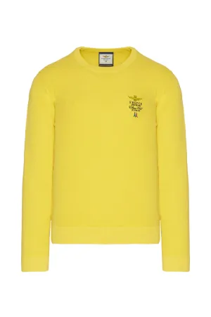 Cotton and Tencel Crewneck Pullover