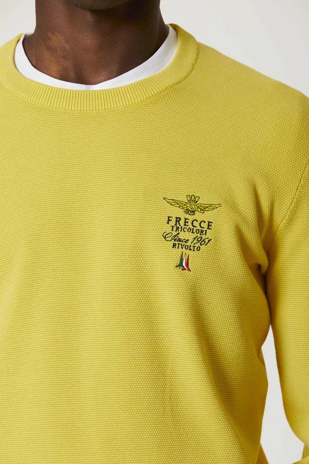 Cotton and Tencel Crewneck Pullover