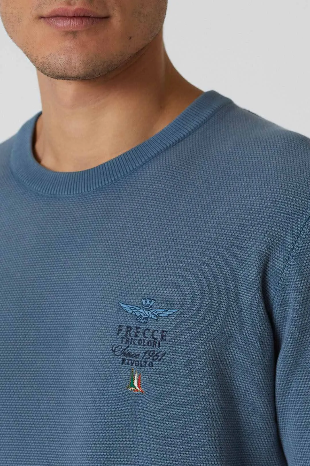 Cotton and Tencel Crewneck Pullover