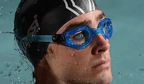 Cressi Right Adult Swim Goggles for Men with Protective Case (Clear, Large)